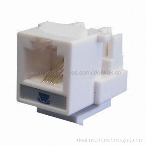 Telephone Modular Jack, UTP Type, Fits for Cat3 Cables, with CE, ETL and RoHS Marks